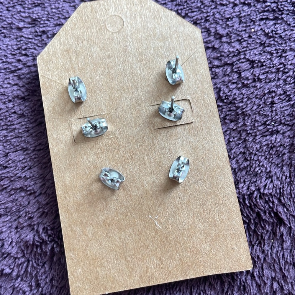 Mixed Mini Colorful Stud‎ Earrings - Picture 2 of 4